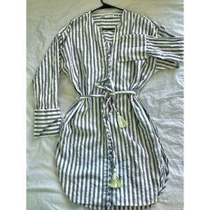 Zara Linen Button-Up Dress